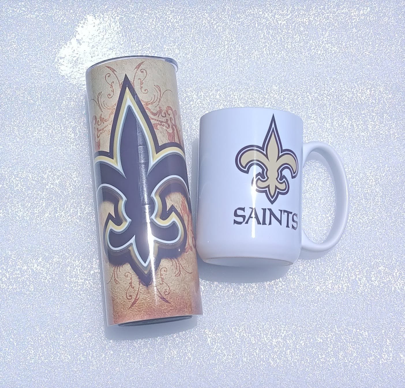 Custom tumbler and cup set